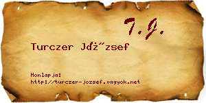 Turczer József névjegykártya